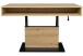 Couchtisch >Lift< höhenverstellbar,  Asteiche Dekor / schwarz - 110x59/78x60cm (BxHxT)