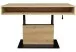 Couchtisch >Lift< höhenverstellbar,  Asteiche Dekor / schwarz - 110x59/78x60cm (BxHxT)