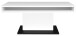 Couchtisch >Lift< höhenverstellbar bis 78cm, weiss / schwarz - 110x59/78x60cm (BxHxT)