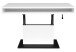 Couchtisch >Lift< höhenverstellbar bis 78cm, weiss / schwarz - 110x59/78x60cm (BxHxT)