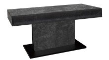 Couchtisch >Lift< höhenverstellbar, keramik optik grau / schwarz - 110x59/78x60 (BxHxT)
