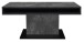 Couchtisch >Lift< höhenverstellbar, keramik optik grau / schwarz - 110x59/78x60 (BxHxT)