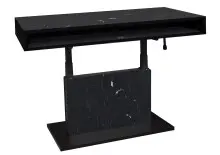 Couchtisch >Lift<in keramik optik schwarz / schwarz...