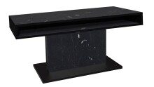 Couchtisch >Lift<in keramik optik schwarz / schwarz - 110x59/78x60cm (BxHxT)