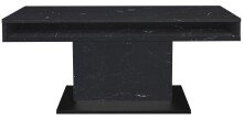Couchtisch >Lift<in keramik optik schwarz / schwarz - 110x59/78x60cm (BxHxT)
