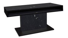 Couchtisch >Lift<in keramik optik schwarz / schwarz - 110x59/78x60cm (BxHxT)