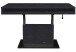 Couchtisch >Lift<in keramik optik schwarz / schwarz - 110x59/78x60cm (BxHxT)