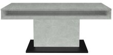 Couchtisch >Lift< höhenverstellbar, keramik optik weiß / schwarz - 110x59/78x60 (BxHxT)