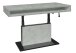 Couchtisch >Lift< höhenverstellbar, keramik optik weiß / schwarz - 110x59/78x60 (BxHxT)