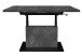 Couchtisch >Lift< verstellbar, keramik optik grau / schwarz - 120/160x56/75x70 (BxHxT)