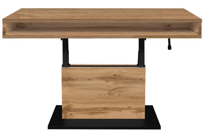 Couchtisch >Lift< höhenverstellbar, wotan eiche Dekor/schwarz - 110x59/78x60cm (BxHxT)