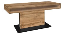 Couchtisch >Lift< höhenverstellbar, wotan eiche Dekor/schwarz - 110x59/78x60cm (BxHxT)