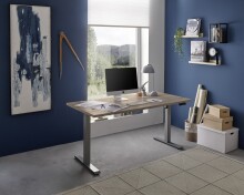 Schreibtisch >Pronto< höhenverstellbar, Eiche...