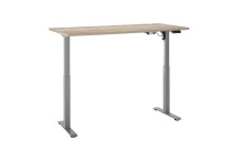 Schreibtisch >Pronto< höhenverstellbar, Eiche Sonoma Dekor / Grau - 160x75/118x77 (BxHxT)