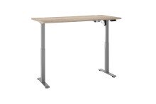 Schreibtisch >Pronto< höhenverstellbar, Eiche Sonoma Dekor / Grau - 160x75/118x77 (BxHxT)