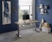 Schreibtisch >Pronto< höhenverstellbar, Eiche Sonoma Dekor / Grau - 160x75/118x77 (BxHxT)
