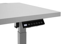 Schreibtisch >Pronto< höhenverstellbar, Lichtgrau / Grau - 160x75/118x77 (BxHxT)