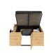Stauraumbett >Travel 1< in Artisan Eiche Dekor - 166x67x206cm (BxHxT)