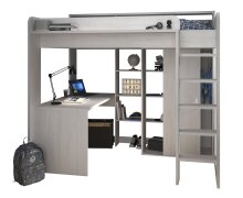 Hochbett >Higher< (komplett-Set) Kiefer hell Dekor -138x189x206cm (B/H/T)