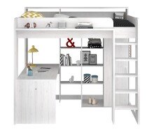 Hochbett >Higher< (komplett-Set) Kiefer hell Dekor -138x189x206cm (B/H/T)