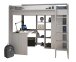 Hochbett >Higher< (komplett-Set) Kiefer hell Dekor -138x189x206cm (B/H/T)