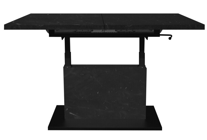 Couchtisch >Lift< keramik optik schwarz / schwarz - 120/160x59/75x60cm (BxHxT)