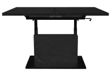 Couchtisch >Lift< keramik optik schwarz / schwarz -...