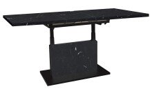 Couchtisch >Lift< keramik optik schwarz / schwarz - 120/160x59/75x60cm (BxHxT)