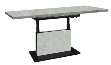 Couchtisch >Lift< verstellbar, keramik optik weiß/schwarz - 120/160x59/75x60cm (BxHxT)