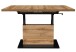 Couchtisch >Lift< verstellbar, wotan eiche Dekor / schwarz - 120/160x59/75x60cm (BxHxT)