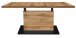 Couchtisch >Lift< verstellbar, wotan eiche Dekor / schwarz - 120/160x59/75x60cm (BxHxT)