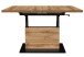 Couchtisch >Lift< verstellbar, wotan eiche Dekor / schwarz - 120/160x59/75x60cm (BxHxT)