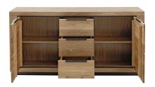 Sideboard >GRENO< in Wildeiche geölt, Wildeiche teilmassiv - 163x80x40cm (BxHxT)