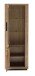 Vitrine >GRENO< in natur geölt, Wildeiche teilmassiv - 72x200x40cm (BxHxT)