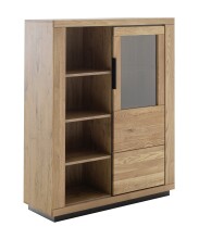 Highboard >GRENO< in natur geölt, Wildeiche...