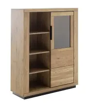 Highboard >GRENO< in natur geölt, Wildeiche...