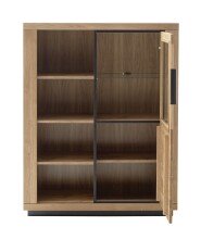 Highboard >GRENO< in natur geölt, Wildeiche teilmassiv - 112x142x40cm (BxHxT)