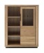 Highboard >GRENO< in natur geölt, Wildeiche teilmassiv - 112x142x40cm (BxHxT)