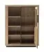 Highboard >GRENO< in natur geölt, Wildeiche teilmassiv - 112x142x40cm (BxHxT)