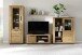 Highboard >GRENO< in natur geölt, Wildeiche teilmassiv - 112x142x40cm (BxHxT)