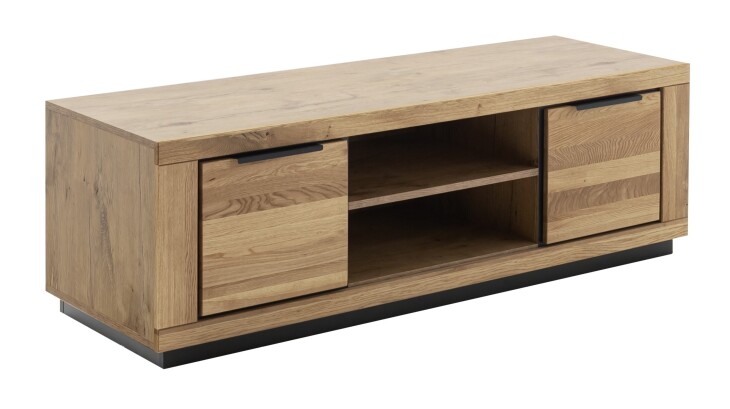 Lowboard >GRENO< in natur geölt, Wildeiche teilmassiv - 163x52x54cm (BxHxT)