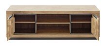 Lowboard >GRENO< in natur geölt, Wildeiche teilmassiv - 163x52x54cm (BxHxT)