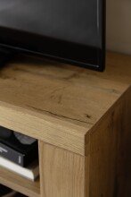 Lowboard >GRENO< in natur geölt, Wildeiche teilmassiv - 163x52x54cm (BxHxT)