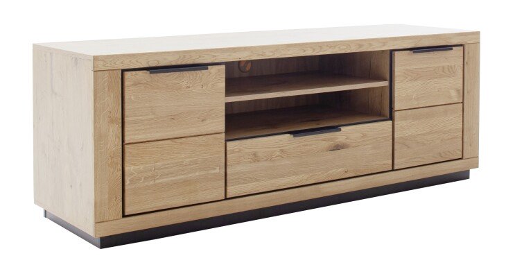 Lowboard >GRENO< in natur geölt, Wildeiche teilmassiv - 183x65x54cm (BxHxT)