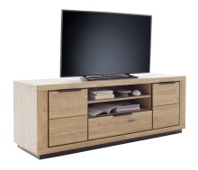 Lowboard >GRENO< in natur geölt, Wildeiche teilmassiv - 183x65x54cm (BxHxT)