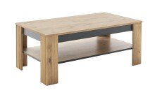 Couchtisch >GRENO< in Wildeiche Nachbildung - 115x46x65 (BxHxT)