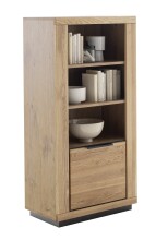 Regal >GRENO< in Wildeiche geölt, Wildeiche teilmassiv - 72x142x40cm (BxHxT)