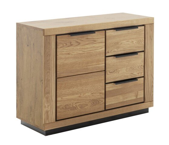 Kommode >GRENO< in Wildeiche geölt, Wildeiche teilmassiv - 107x80x40cm (BxHxT)