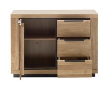Kommode >GRENO< in Wildeiche geölt, Wildeiche teilmassiv - 107x80x40cm (BxHxT)