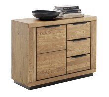 Kommode >GRENO< in Wildeiche geölt, Wildeiche teilmassiv - 107x80x40cm (BxHxT)